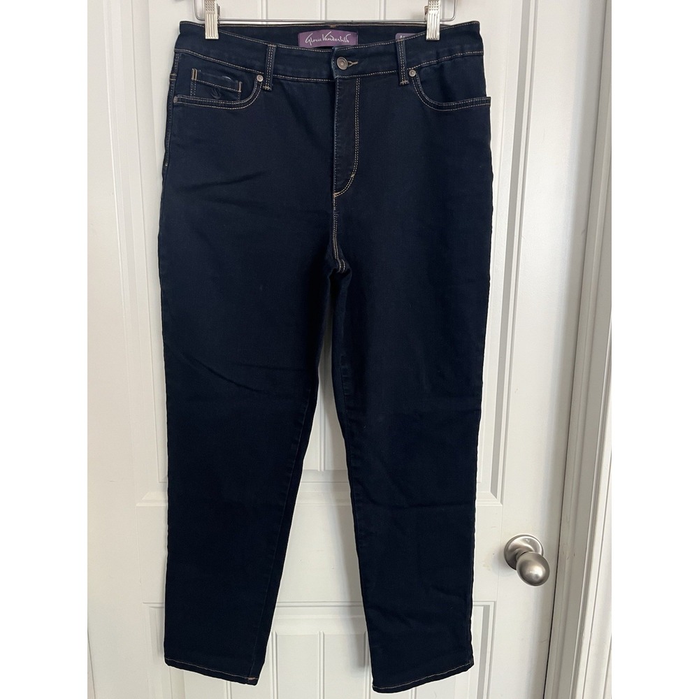Gloria Vanderbilt Amanda 2.0 Jeans Size 14- Slim Leg Dark Wash Stretch 722